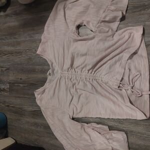 Light Pink Long Sleeve Blouse